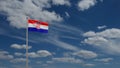 3D, Croatian flag waving on wind. Close up of Croatia banner blowing soft silk
