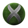 3d crossroads on the Earth Royalty Free Stock Photo