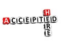 3D Crossword Accepted Here over white background. Royalty Free Stock Photo