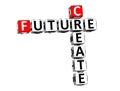 3D Crossword Create Future on white background