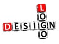 3D Crossword Design Logo on white background