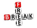 3D Crossword Free Break on white background