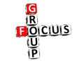 3D Crossword Group Focus on white background Royalty Free Stock Photo