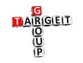 3D Crossword Group Target on white background