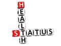 3D Crossword Health Status on white background Royalty Free Stock Photo