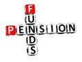 3D Crossword Pension Founds on white background