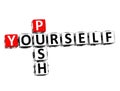 3D Crossword Push Yourself on white background Royalty Free Stock Photo