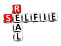3D Crossword Real Selfie on white background Royalty Free Stock Photo