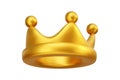 Gold crown icon 3d.
