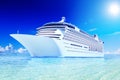 3D Cruise Destination Ocean Summer Island Concept Royalty Free Stock Photo
