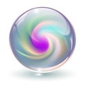 3D crystal, glass sphere Royalty Free Stock Photo
