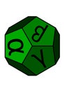 3D cube in green color, picture, illustration