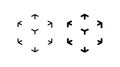 3d cube icons set. Cube or square symbol. Geometric figure sign vector