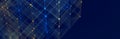 3D cube structure with connected dots and lines. Wireframe construct. Technological concept of background. 3d Royalty Free Stock Photo