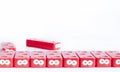 3d cubes. Plastic rectangles. Constructor. On white background
