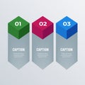 3D cubes statiscial infographics template design. Business concept infograph with 3 options, steps or processes. Vector