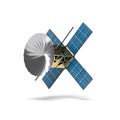 3D CubeSat with ion propulsion Royalty Free Stock Photo
