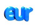 3D Currency EUR over white background. Royalty Free Stock Photo