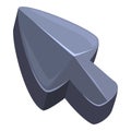 3d cursor arrow pointing up right showing internet click Royalty Free Stock Photo
