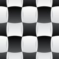 3D Curve Tile Seamless Pattern Black&White_002 Royalty Free Stock Photo