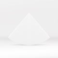 3d curved triangle vertical geometric decor element minimalist wall design realistic vector Royalty Free Stock Photo