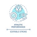 2D customizable athletic performance line icon concept Royalty Free Stock Photo