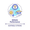 2D customizable athletic performance line icon concept Royalty Free Stock Photo