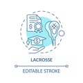 2D customizable lacrosse line icon concept