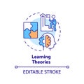 2D customizable line icon learning theories concept