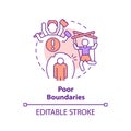 2D customizable line icon poor boundaries concept Royalty Free Stock Photo