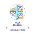 2D customizable NCAA eligibility line icon concept Royalty Free Stock Photo