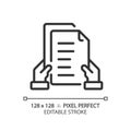 2D customizable proposal letter thin linear black icon