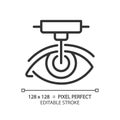 2D customizable simple thin linear black laser surgery icon