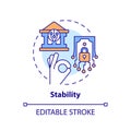 2D customizable stability line icon concept Royalty Free Stock Photo