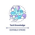 2D customizable tacit knowledge line icon concept Royalty Free Stock Photo