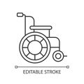 2D customizable thin line black wheelchair icon