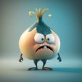 3D cute onion cartoon character