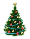 3d dark green Christmas tree