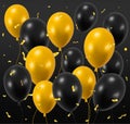 3D Dark Shiny Balloon Glitter Border Royalty Free Stock Photo