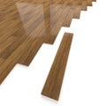 3d Dark wood floor tiling