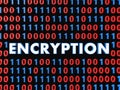 3d data encryption concept with binary code Royalty Free Stock Photo