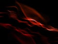3D data science background with flowing particles