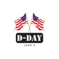 D-Day Vector Template Design Illustration