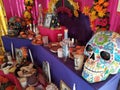 DÃ­a de muertos, day of the dead altar skull