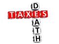 3D Death Taxes Crossword Royalty Free Stock Photo