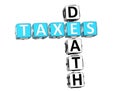 3D Death Taxes Crossword Royalty Free Stock Photo