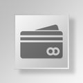 3D debit cards icon Business Concept Royalty Free Stock Photo