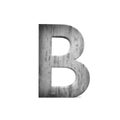 3D decorative concrete Alphabet, capital letter B. Royalty Free Stock Photo
