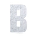 3D decorative concrete Alphabet, capital letter B. Royalty Free Stock Photo