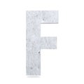 3D decorative concrete Alphabet, capital letter F. Royalty Free Stock Photo